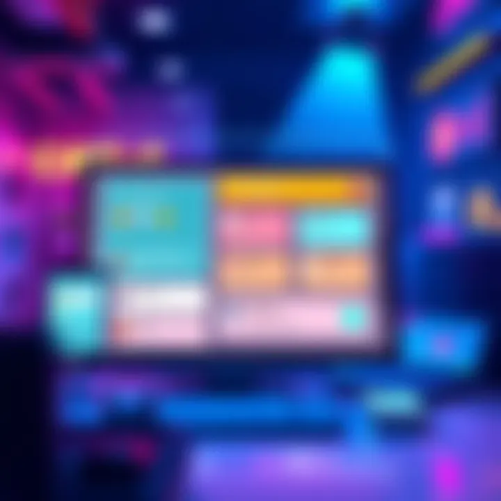 A colorful screenshot of the Little Task Manager Game showing gameplay with tasks and fun graphics