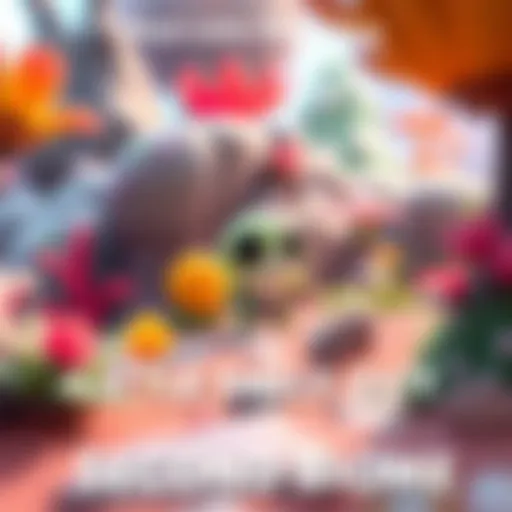 Little Shelly Guy exploring a colorful new virtual environment with unique plants and structures