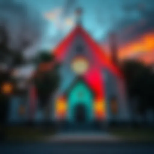 A local church with unique architectural design attracting residents' attention.