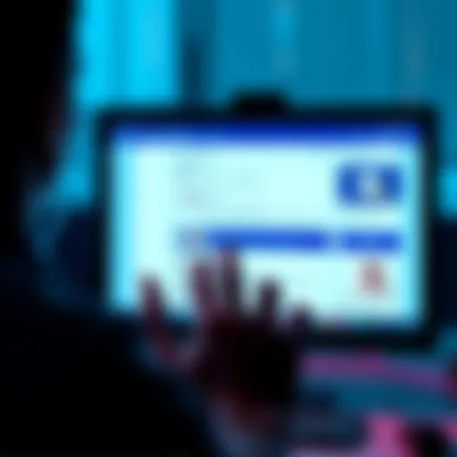 A person looking at a screen showing locked replies on a forum, showing various reactions from others.