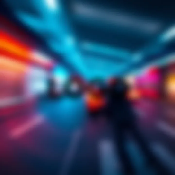 A logo featuring a motion blur effect, showing dynamic movement and vibrant colors to enhance visual appeal.