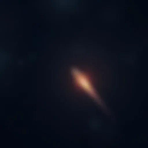 A lone rocket gliding through the dark expanse of space, with stars twinkling in the background