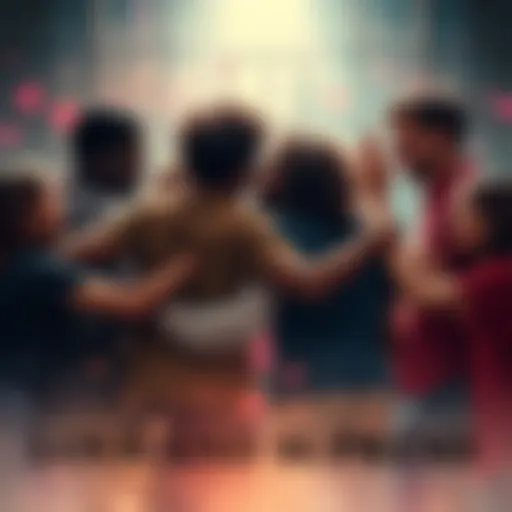 A diverse group of people sharing a warm embrace, symbolizing unity and the power of love in their lives.