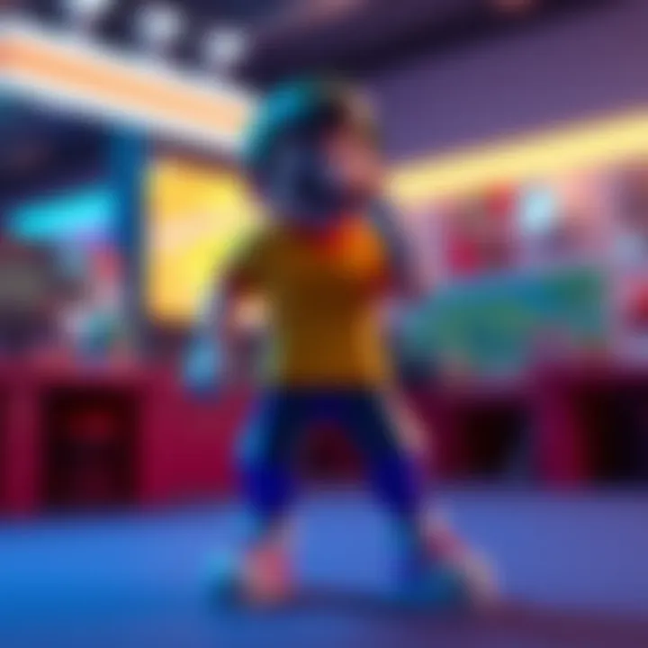 A low poly character model in an animated pose, showcasing simple geometric shapes and vivid colors typical of PS1/N64 style games.