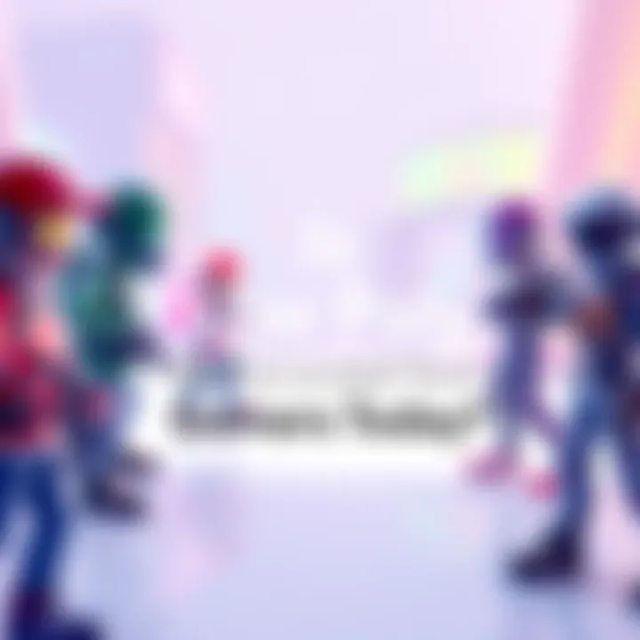 Colorful low poly game characters in a simple environment