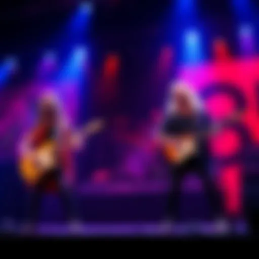 LTX-2 and an online singer perform Spinal Tap's "Big Bottom" on stage, combining music and humor.