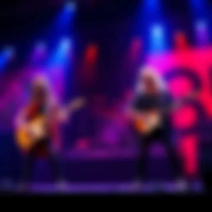 LTX-2 and an online singer perform Spinal Tap's "Big Bottom" on stage, combining music and humor.