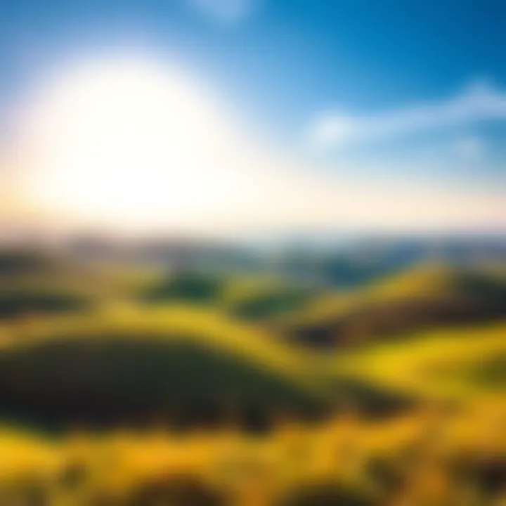 Luna's stunning landscape showcasing rolling hills and a bright sky