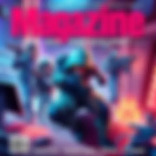 A magazine representing solo game developers with illustrations of game characters and tools on the cover