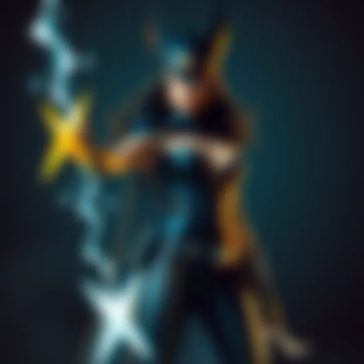 A depiction of Magik, the sorceress from X-Men, showcasing her magical abilities and confident stance.