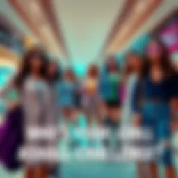 A group of girls displays their unique styles at the mall, inviting people to vote for their favorite.
