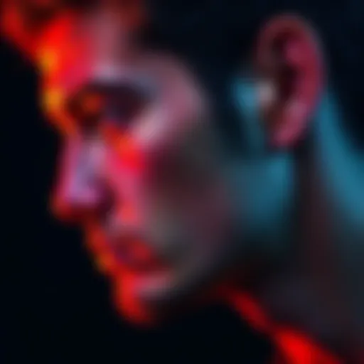 A man showcasing a strong jawline in profile view, highlighting facial features that may relate to testosterone levels.