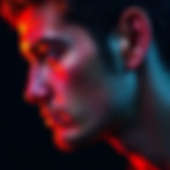 A man showcasing a strong jawline in profile view, highlighting facial features that may relate to testosterone levels.