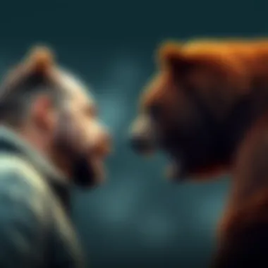 Man vs Bear Debate A man and a bear facing off in a hypothetical standoff, illustrating the ongoing debate about who would win in a fight.