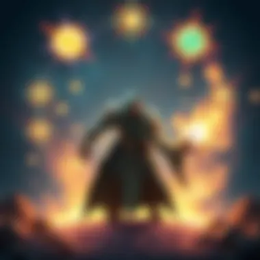 Mana restoration in gaming A player replenishing mana in a fantasy game, surrounded by glowing magical symbols and energy orbs