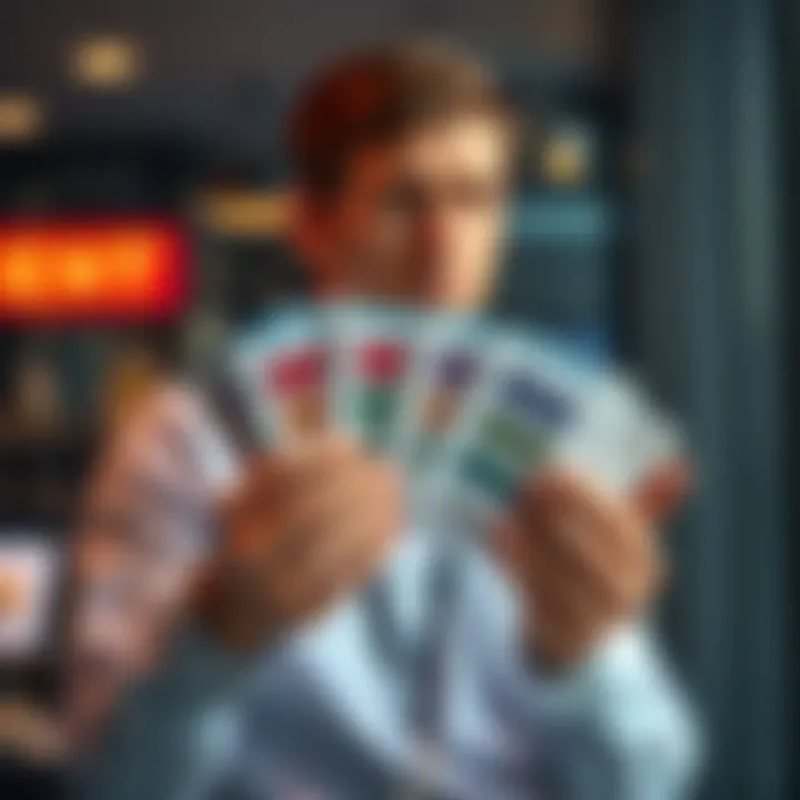 A person balancing multiple AI subscription cards in their hands, looking thoughtful about costs.