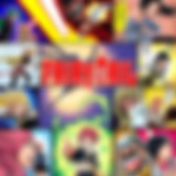 A collage of manga panels based on Fairy Tail fan fiction created using ChatGPT, showcasing vibrant characters and action scenes.