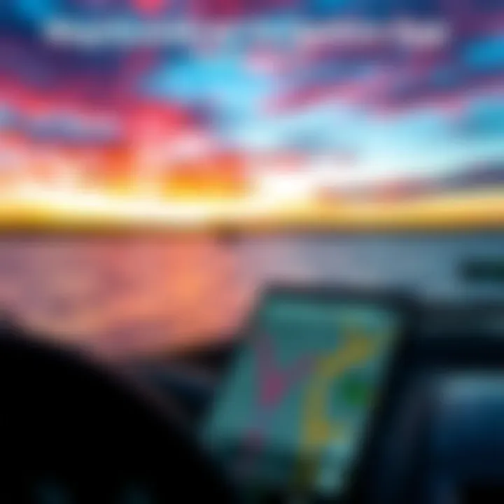 MapQuest Navigation App Screenshot of MapQuest navigation app showing Lake Ontario and a map interface