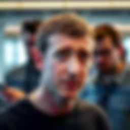 Mark Zuckerberg looking concerned while discussing AI progress with his team