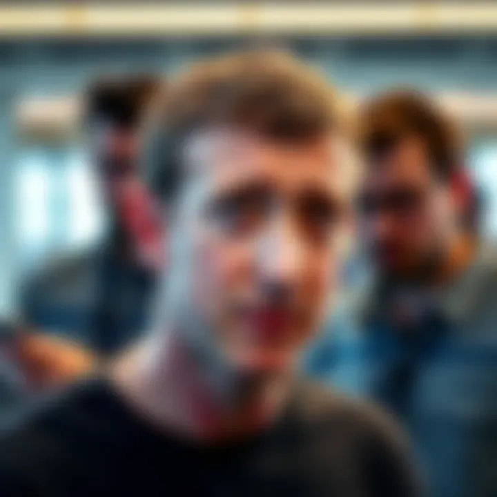 Mark Zuckerberg looking concerned while discussing AI progress with his team