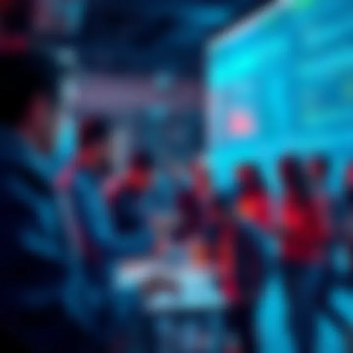 Group of people discussing and using Markdown files to share information