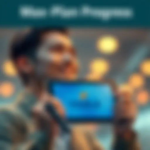 A person looking ahead with a positive expression, holding a digital tablet displaying the Fable logo, symbolizing advancements in the Max Plan.