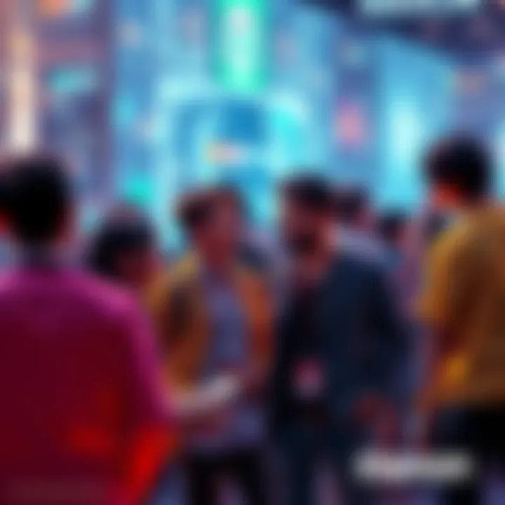 Maxon AI Technology Discussion People engaging in conversation about Maxon's new AI technology initiative