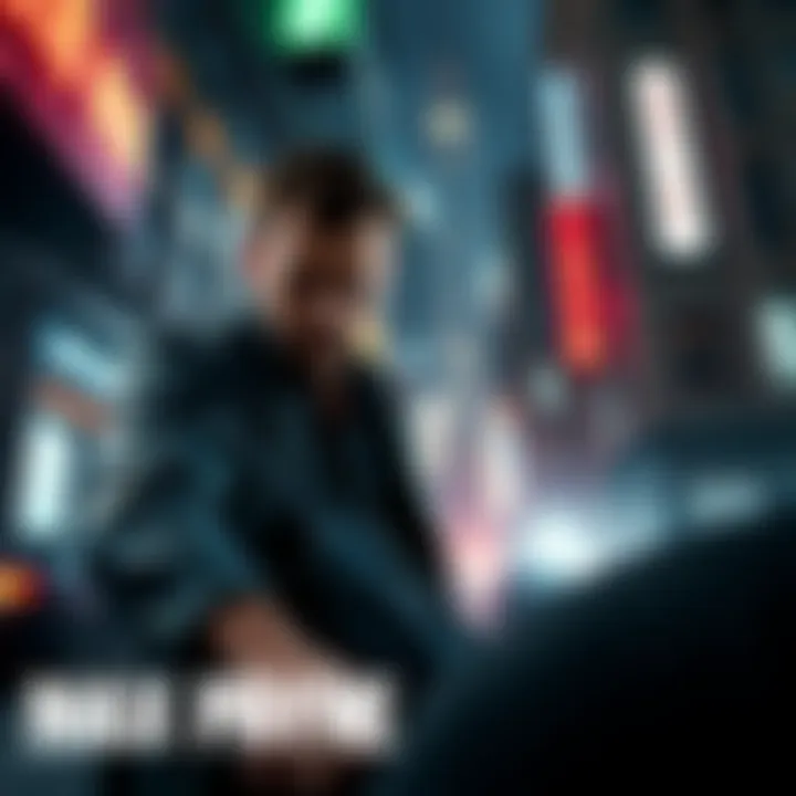 A digital animation showcasing a dramatic scene reminiscent of Max Payne, featuring a main character in a gritty urban environment.