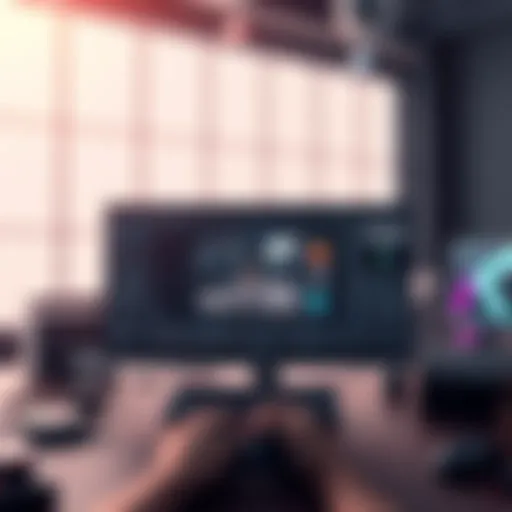 A screenshot of Maya 3D software showing a game environment in development with various tools visible.
