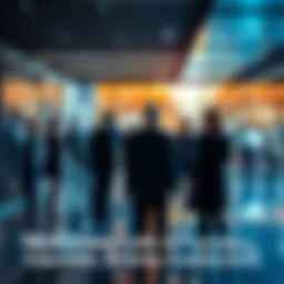 An office setting showing employees discussing job changes with focus on technology and AI roles.