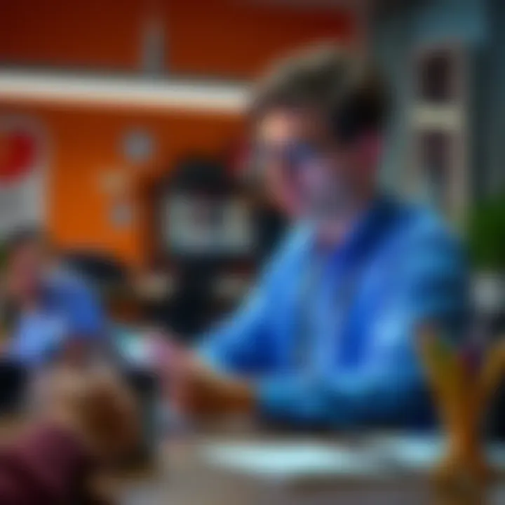 A medical student using flashcards and Chat GPT for exam preparation while studying at a desk