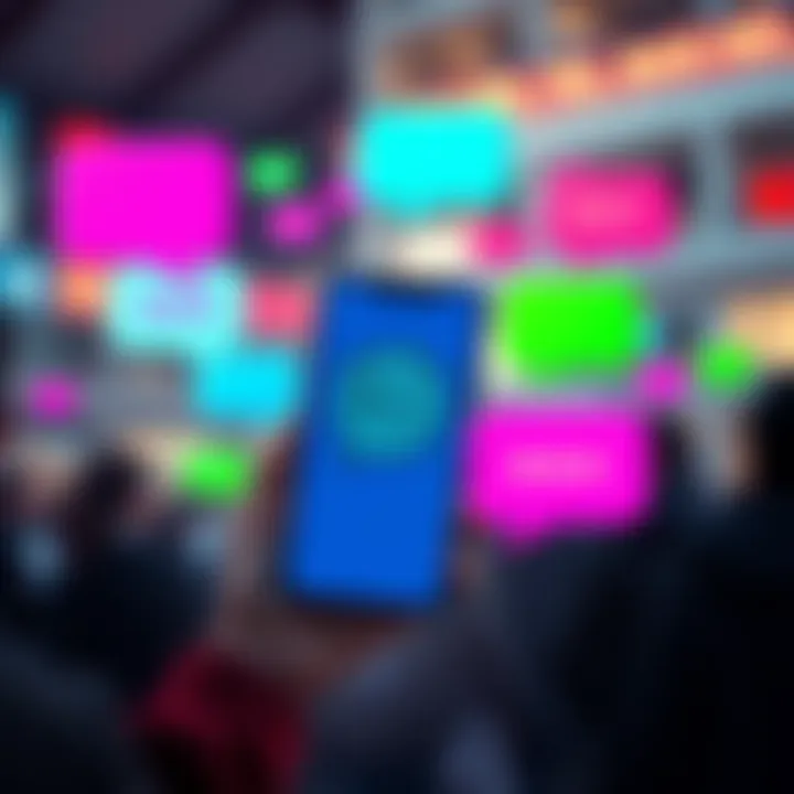 Memes Sparking Online Discussions A graphic showing a meme on a smartphone screen surrounded by chat bubbles, illustrating online engagement and reactions from people.