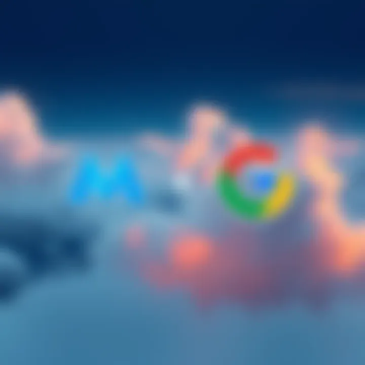 Meta and Google logos with a cloud background, representing their $10 billion cloud partnership