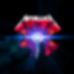 A striking Metallica album cover featuring bold graphics and dramatic colors, indicating controversy in its creation methods