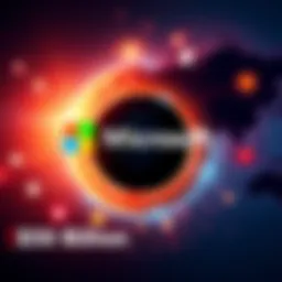 Microsoft AI Investment Illustration showing Microsoft logo with a map highlighting Global South countries and technology icons