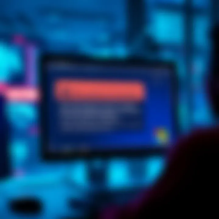 A computer screen showing a warning about the Copilot AI chat ban, with a Microsoft logo in the corner.