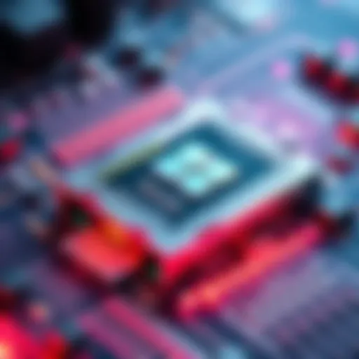 A close-up view of Microsoft's new quantum chip, showcasing its advanced design and technology.