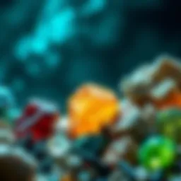 Various essential minerals needed for green energy technologies like electric vehicles and solar panels, highlighting dependence on unstable regions such as Russia and China.