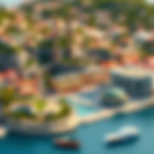 A creative mini version of Monaco showcasing its iconic buildings and landmarks in detail.
