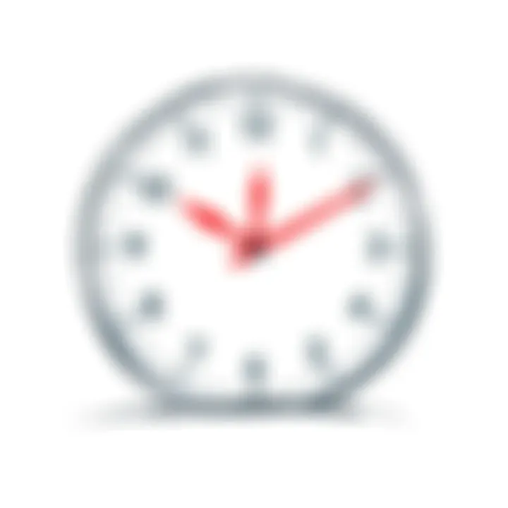 A minimalist drawing of a clock created with basic brush tools, showcasing limited colors and brush sizes.