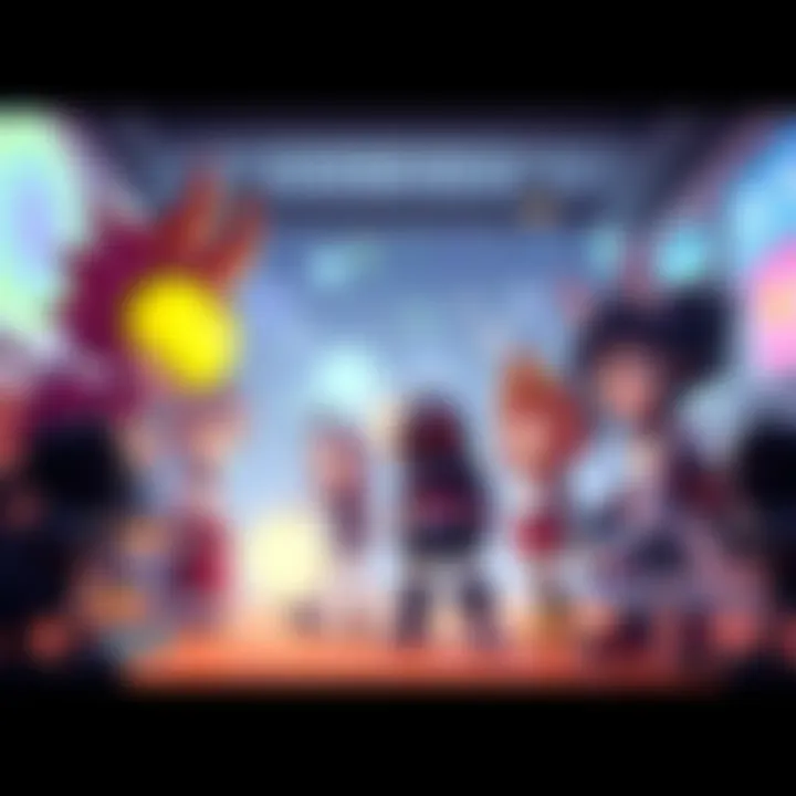 A vibrant scene showcasing characters inspired by 90's Toonami anime, animated using advanced AI techniques.