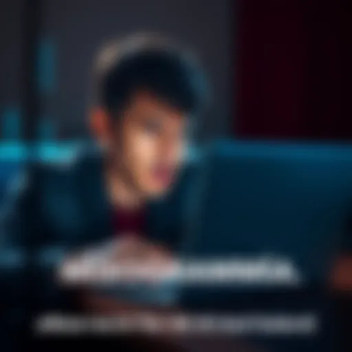 A person looks frustrated while reading a text on a laptop that represents AI-generated content, showing negative emotions