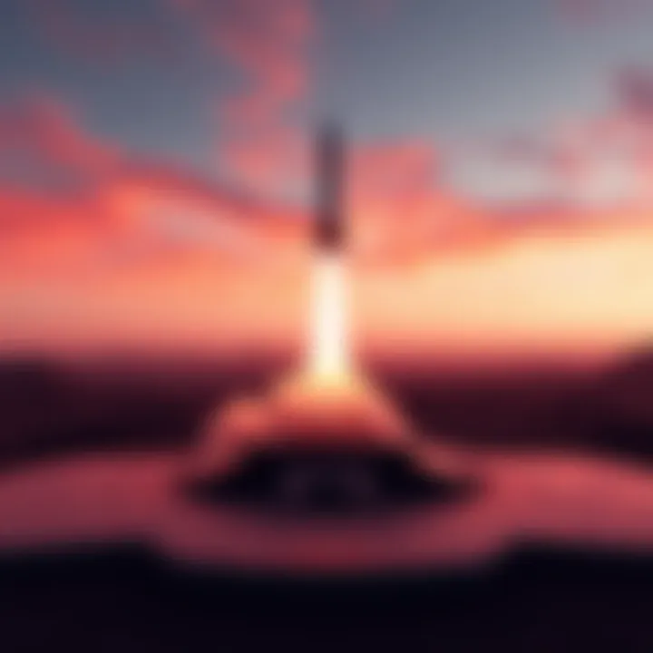 A visual of a missile being launched in a Unity environment, targeting a stationary object with a two-second delay.