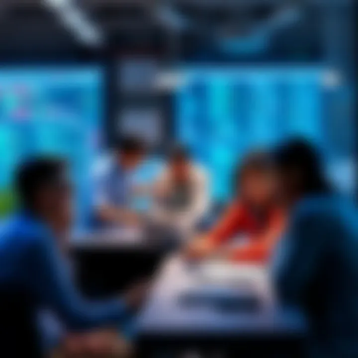 A group of machine learning engineers talking about integrating AI in coding, with laptops and notes around them, reflecting mixed feelings about efficiency and creativity.