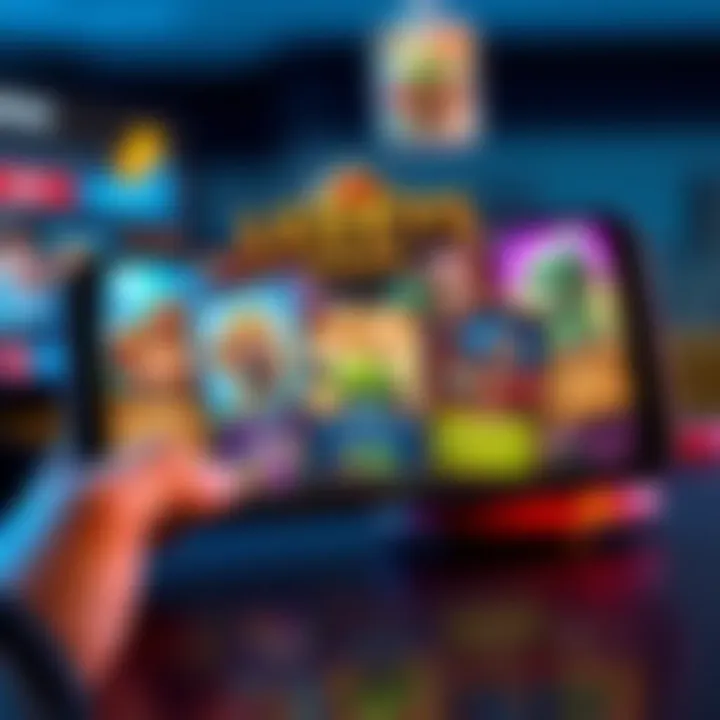 A collection of mobile card games displayed on a smartphone screen with colorful card designs and gameplay interface