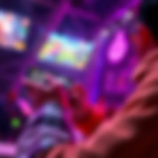 Player engaging with a mobile game featuring bright graphics and interactive elements.