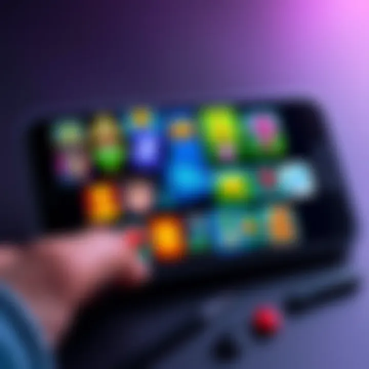 A collection of popular mobile game icons displayed on a smartphone screen