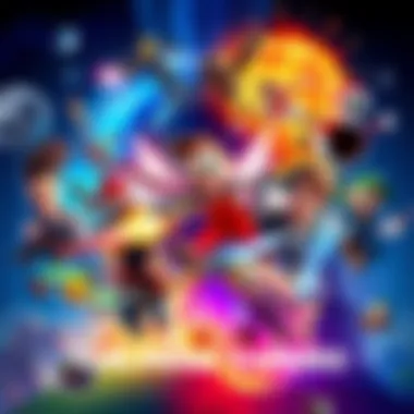 A collage of characters and scenes from unexpected mobile games that engage players, with bright colors and dynamic action scenes.