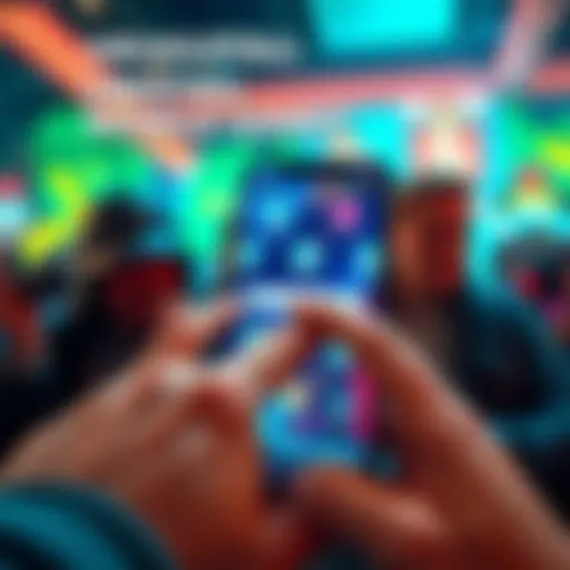 A person tapping an uninstall button on a mobile game app with frustrated expressions.