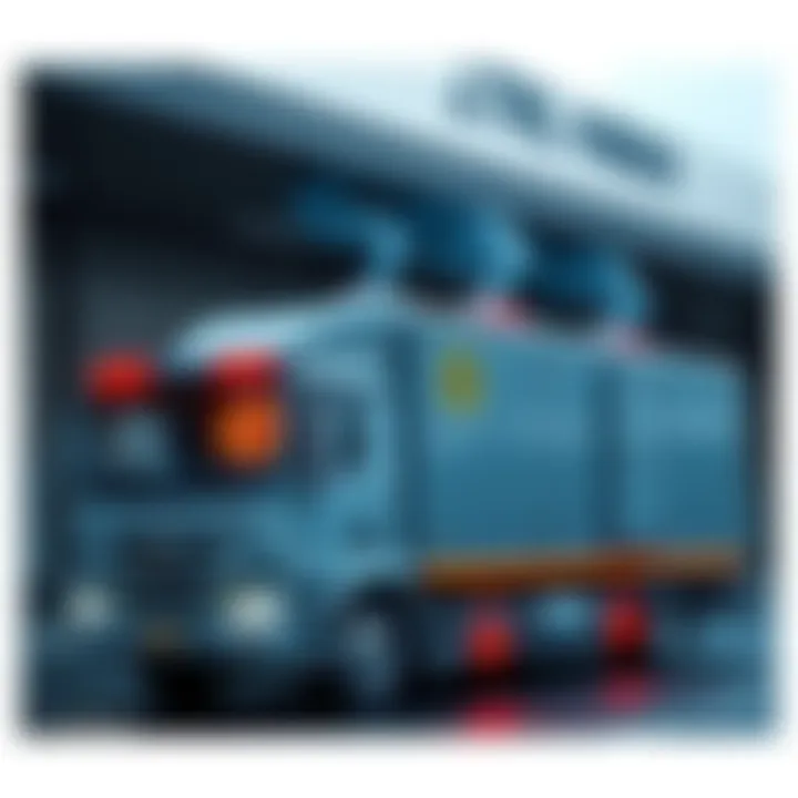 A truck with a mobile nuclear reactor designed to power data centers, showcasing its compact and modern design.